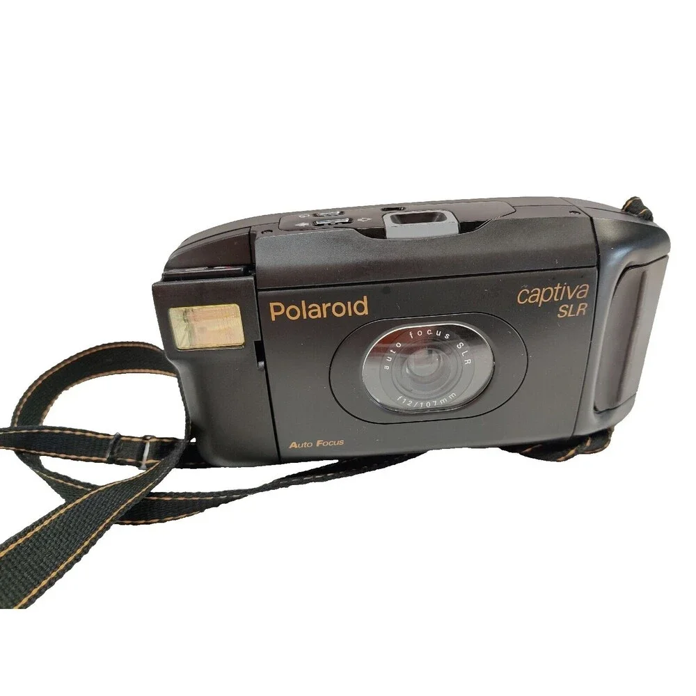 Vintage Polaroid Captiva SLR Auto Focus Instant Camera w/ Strap Untested